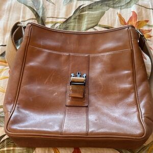 Coach Tan Leather Messenger Bag